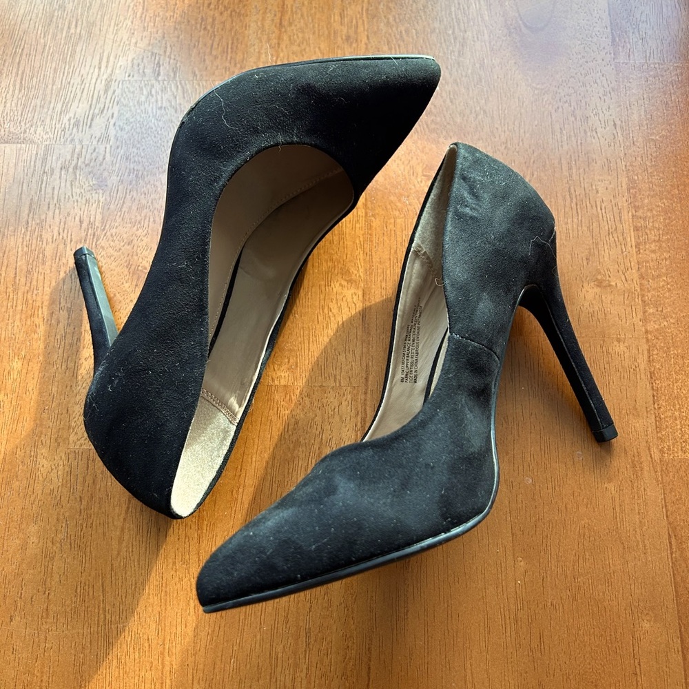 Abound black faux suede 4 inch heels!